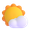 sun behind small cloud emoji